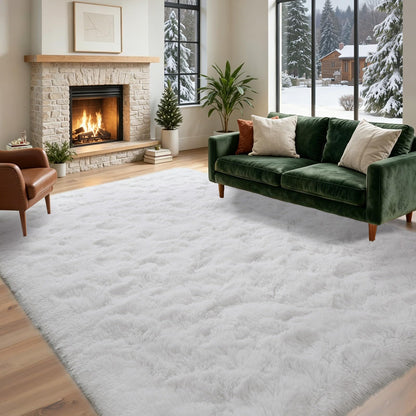 5x7 Black Area Rugs for Living Room, Large Fluffy Shag Bedroom Rugs Non-Slip, Ultra Soft Plush Carpet for Nursery Kids PlayRoom Dorm Office Indoor Modern Carpets