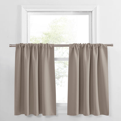 PONY DANCE Black Out Curtains 72 inch Long, Black, 2 Panels