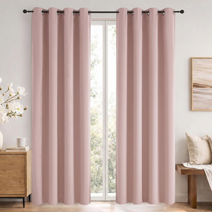 Simplebrand Sage Green Blackout Curtains 84 Inch Length 2 Panels Set for Bedroom/Living Room, Solid Room Darkening Thermal Insulated Grommet Energy Saving Window Treatment Drapes, Each 52" Wide