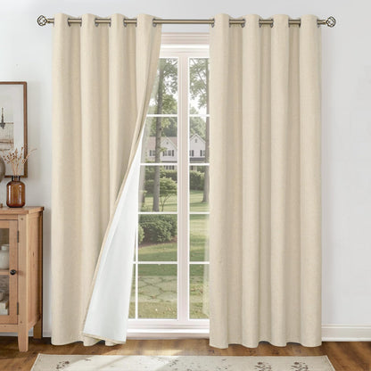 YoungsTex Black Blackout Curtains for Bedroom, Thermal Drapes Heat Blocking