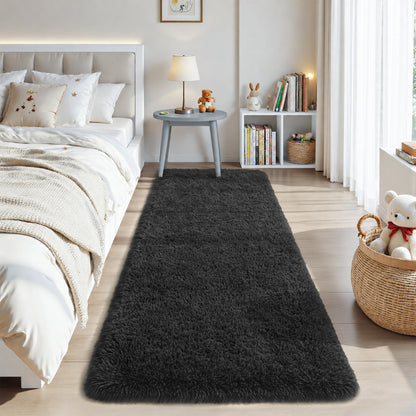 Zentavio 5x8 Area Rugs for Bedroom Fluffy Rugs for Living Room Carpet Large Fuzzy Soft Shag Aesthetic Plush High Pile Gray Throw Rug for Nursery Kids Room Dorm Waved Grey