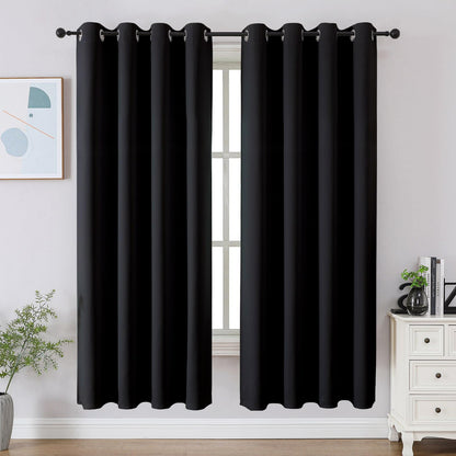 CUCRAF Beige Blackout Curtains 84 inch Length 2 Panels Set, Room Darkening Drapes for Living Room Bedroom, Thermal Insulated Light Blocking Grommet Window Curtain (W52 x L84 Inch)