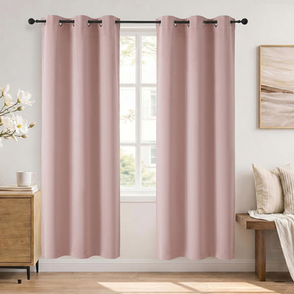 Simplebrand Sage Green Blackout Curtains 84 Inch Length 2 Panels Set for Bedroom/Living Room, Solid Room Darkening Thermal Insulated Grommet Energy Saving Window Treatment Drapes, Each 52" Wide