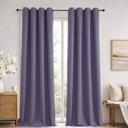 Simplebrand Sage Green Blackout Curtains 84 Inch Length 2 Panels Set for Bedroom/Living Room, Solid Room Darkening Thermal Insulated Grommet Energy Saving Window Treatment Drapes, Each 52" Wide