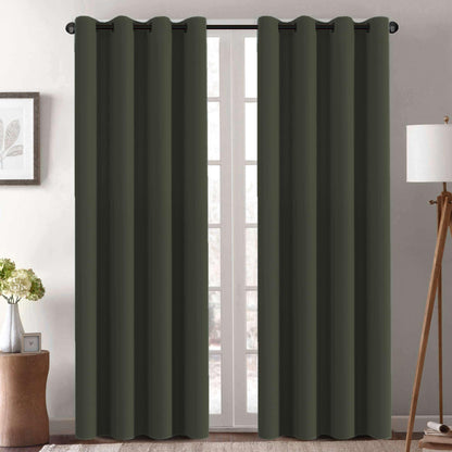 H.VERSAILTEX Blackout Curtains for Bedroom Thermal Insulated Room Darkening Living Room Curtains 63 Inch Long Grommet Privacy Protection Window Curtain Panels/Drapes for Nursery,2 Panels,Ivory/Cream