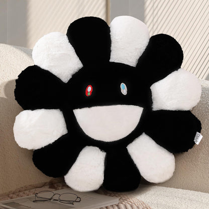 Flower Pillow, Cute Smiley Face Flower Shaped Throw Pillows 15.7In