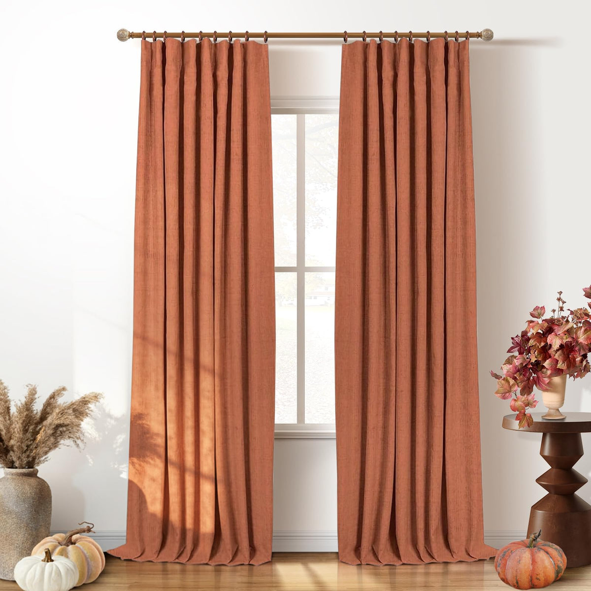 INOVADAY 100% Blackout Curtains for Bedroom Black Out Curtains 84 Inch Long