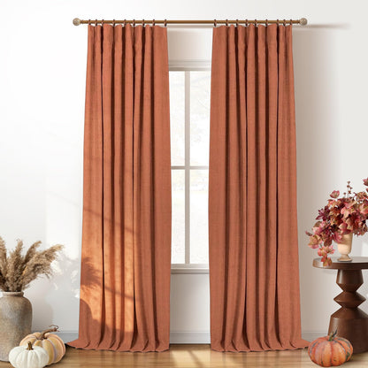 INOVADAY 100% Blackout Curtains for Bedroom Black Out Curtains 84 Inch Long