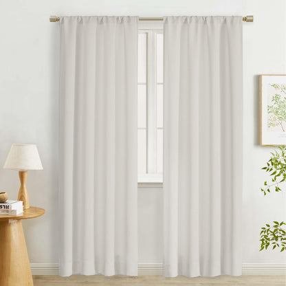 Lecloud Sage Green Room Darkening Curtains 54 Inch Length 2 Panels, Window Curtains for Bedroom, Energy Thermal Insulating Rod Pocket Curtain Drapes for Small Window, 40" W x 54" L