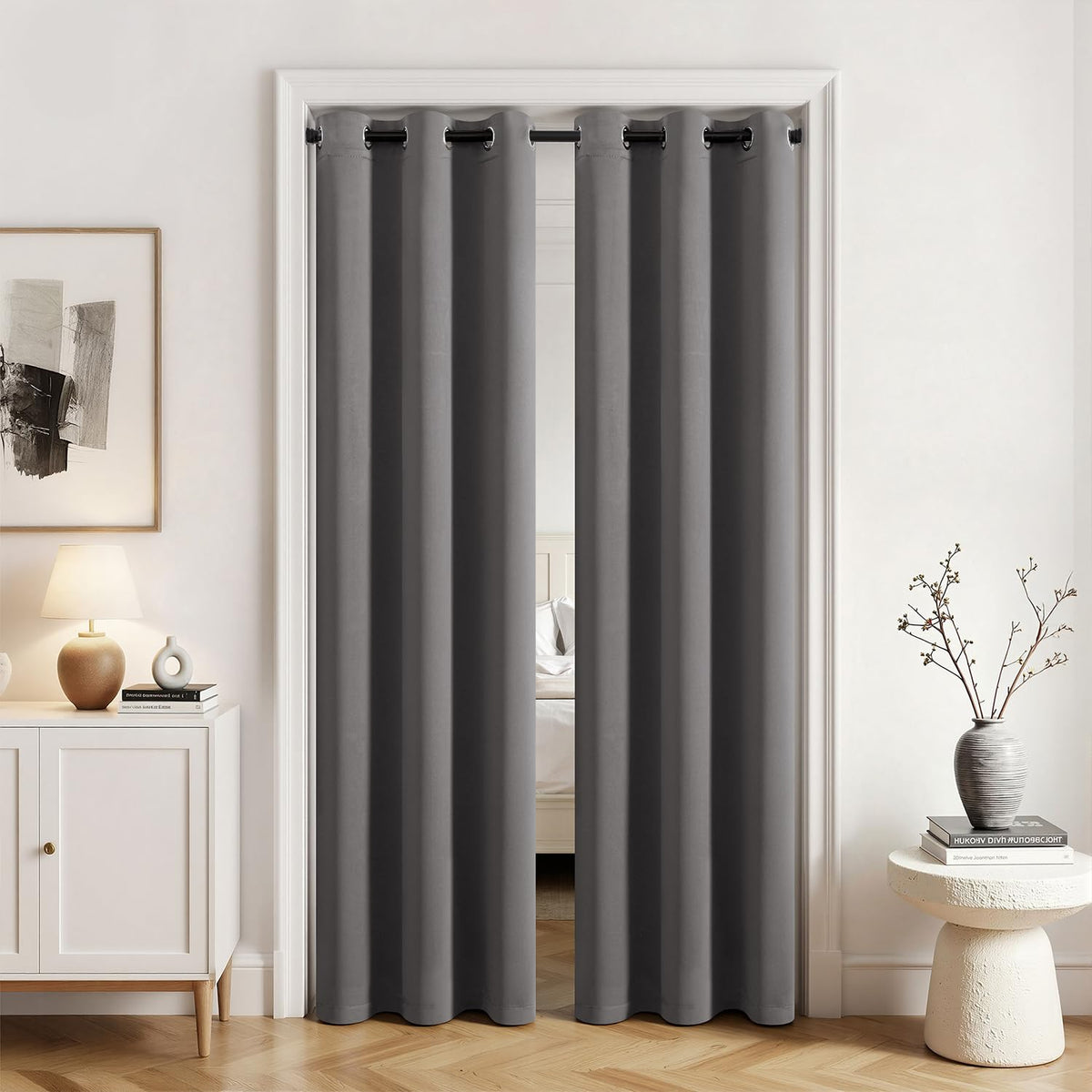 MIULEE Light Pink Blackout Bedroom Curtains Drapes 84 Inch Long 52"x84"