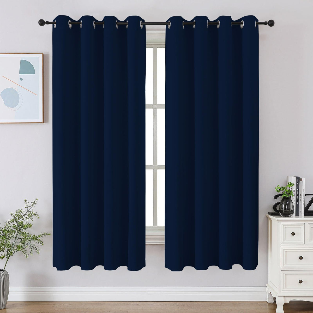 CUCRAF Beige Blackout Curtains 84 inch Length 2 Panels Set, Room Darkening Drapes for Living Room Bedroom, Thermal Insulated Light Blocking Grommet Window Curtain (W52 x L84 Inch)