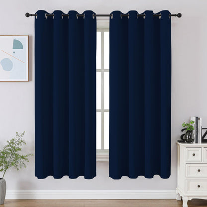 CUCRAF Beige Blackout Curtains 84 inch Length 2 Panels Set, Room Darkening Drapes for Living Room Bedroom, Thermal Insulated Light Blocking Grommet Window Curtain (W52 x L84 Inch)