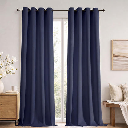 Simplebrand Sage Green Blackout Curtains 84 Inch Length 2 Panels Set for Bedroom/Living Room, Solid Room Darkening Thermal Insulated Grommet Energy Saving Window Treatment Drapes, Each 52" Wide