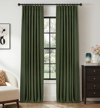INOVADAY 100% Blackout Curtains for Bedroom Black Out Curtains 84 Inch Long