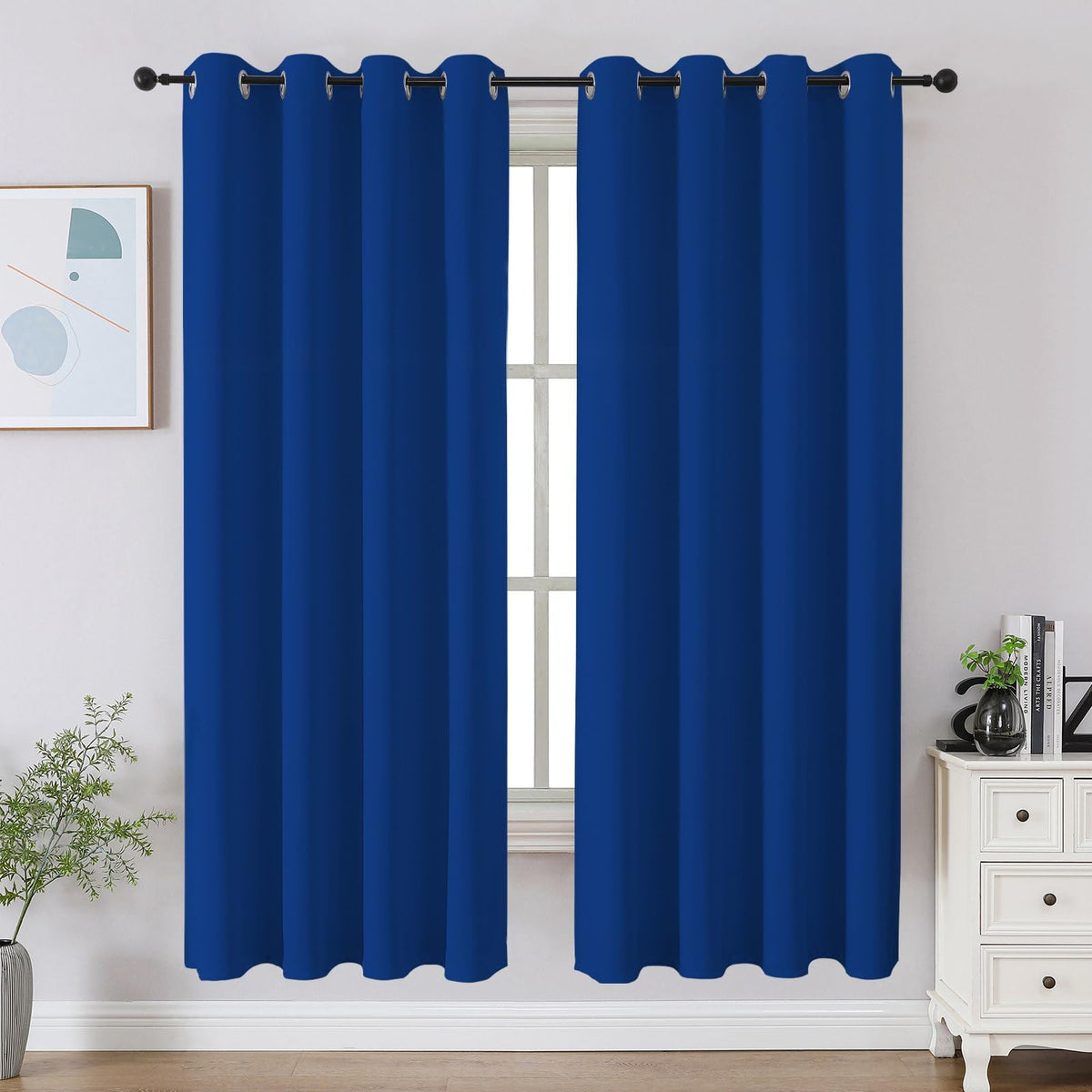 CUCRAF Beige Blackout Curtains 84 inch Length 2 Panels Set, Room Darkening Drapes for Living Room Bedroom, Thermal Insulated Light Blocking Grommet Window Curtain (W52 x L84 Inch)