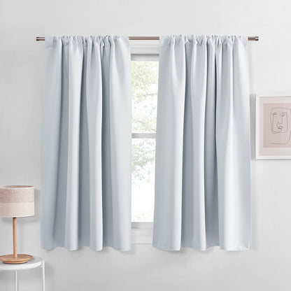 PONY DANCE Black Out Curtains 72 inch Long, Black, 2 Panels