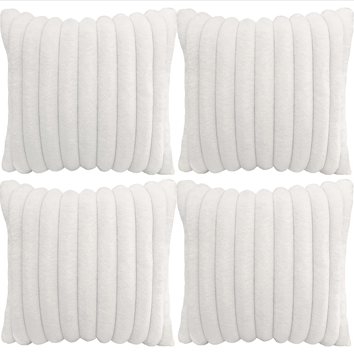 2 Pack 18x18 Pillow Cover Velvet Pillow Covers, Faux Fur Square Throw Pillow Covers for Living Room Decorations Throw Pillow Case, Throw Pillow Cover Cushion Cover for Home Sofa Bedroom Car, Pink
