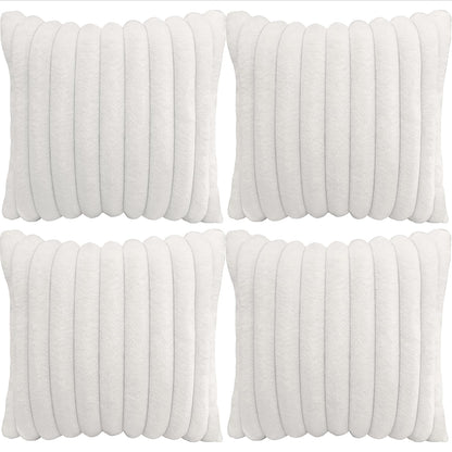 2 Pack 18x18 Pillow Cover Velvet Pillow Covers, Faux Fur Square Throw Pillow Covers for Living Room Decorations Throw Pillow Case, Throw Pillow Cover Cushion Cover for Home Sofa Bedroom Car, Pink