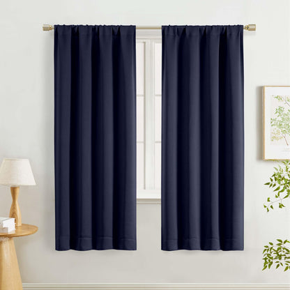 Lecloud Sage Green Room Darkening Curtains 54 Inch Length 2 Panels, Window Curtains for Bedroom, Energy Thermal Insulating Rod Pocket Curtain Drapes for Small Window, 40" W x 54" L