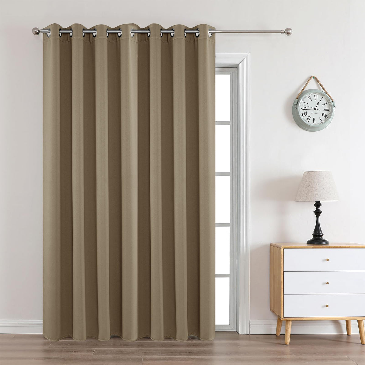 Joydeco Blackout Curtains for Bedroom 84 Inch - Black Out Curtains with Grommets Thermal Insulated Room Darkening Light Blocking, Noise Reducing & Wrinkle-Free Drapes for Living Room Windows, 2 Panels