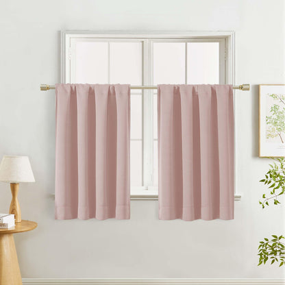 Lecloud Sage Green Room Darkening Curtains 54 Inch Length 2 Panels, Window Curtains for Bedroom, Energy Thermal Insulating Rod Pocket Curtain Drapes for Small Window, 40" W x 54" L