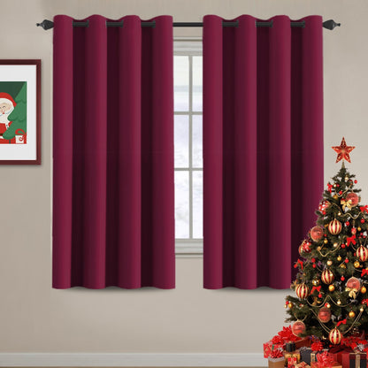 H.VERSAILTEX 100% Blackout Curtains for Bedroom Black Out Curtains 96 inch Thermal Insulated Long Blackout Curtains for Living Room, Energy Saving Curtains for Patio Door Grommet (1 Panel, Jet Black)