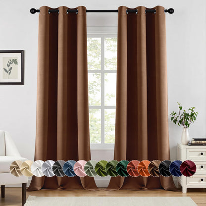 MIULEE Blackout Curtains for Bedroom 2 Panels 40 x 84 Inch Long Black