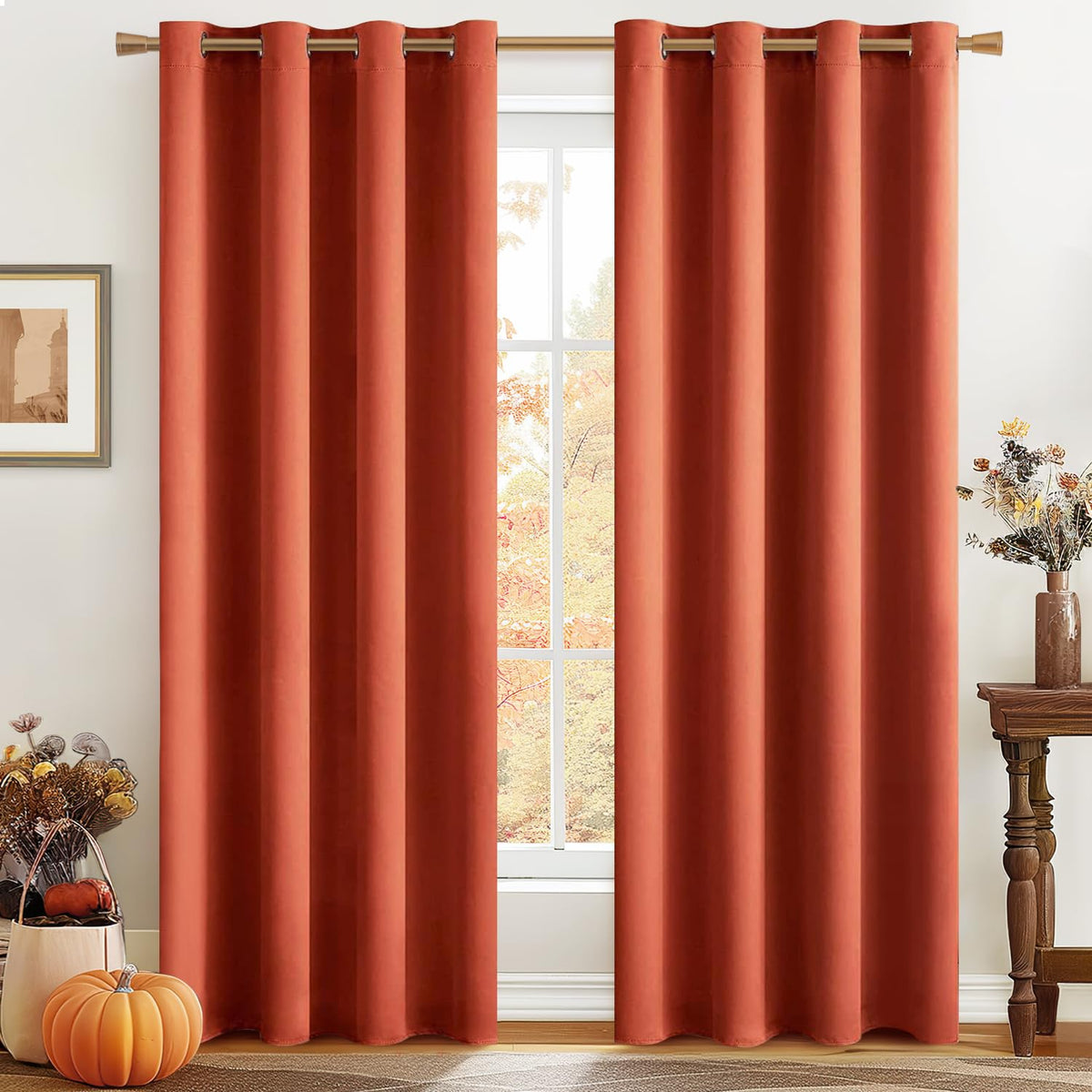 MIULEE Light Pink Blackout Bedroom Curtains Drapes 84 Inch Long 52"x84"
