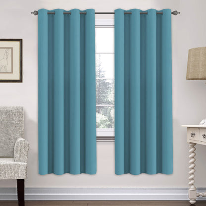 H.VERSAILTEX Blackout Curtains for Bedroom Thermal Insulated Room Darkening Living Room Curtains 63 Inch Long Grommet Privacy Protection Window Curtain Panels/Drapes for Nursery,2 Panels,Ivory/Cream
