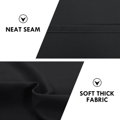 DWCN Blackout Curtains for Bedroom Living Room 42 x 63 Inch Long Black