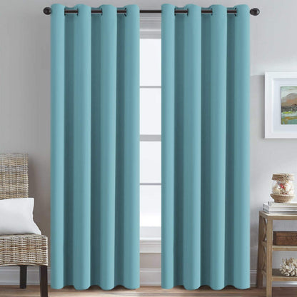 H.VERSAILTEX Blackout Curtains for Bedroom Thermal Insulated Room Darkening Living Room Curtains 63 Inch Long Grommet Privacy Protection Window Curtain Panels/Drapes for Nursery,2 Panels,Ivory/Cream