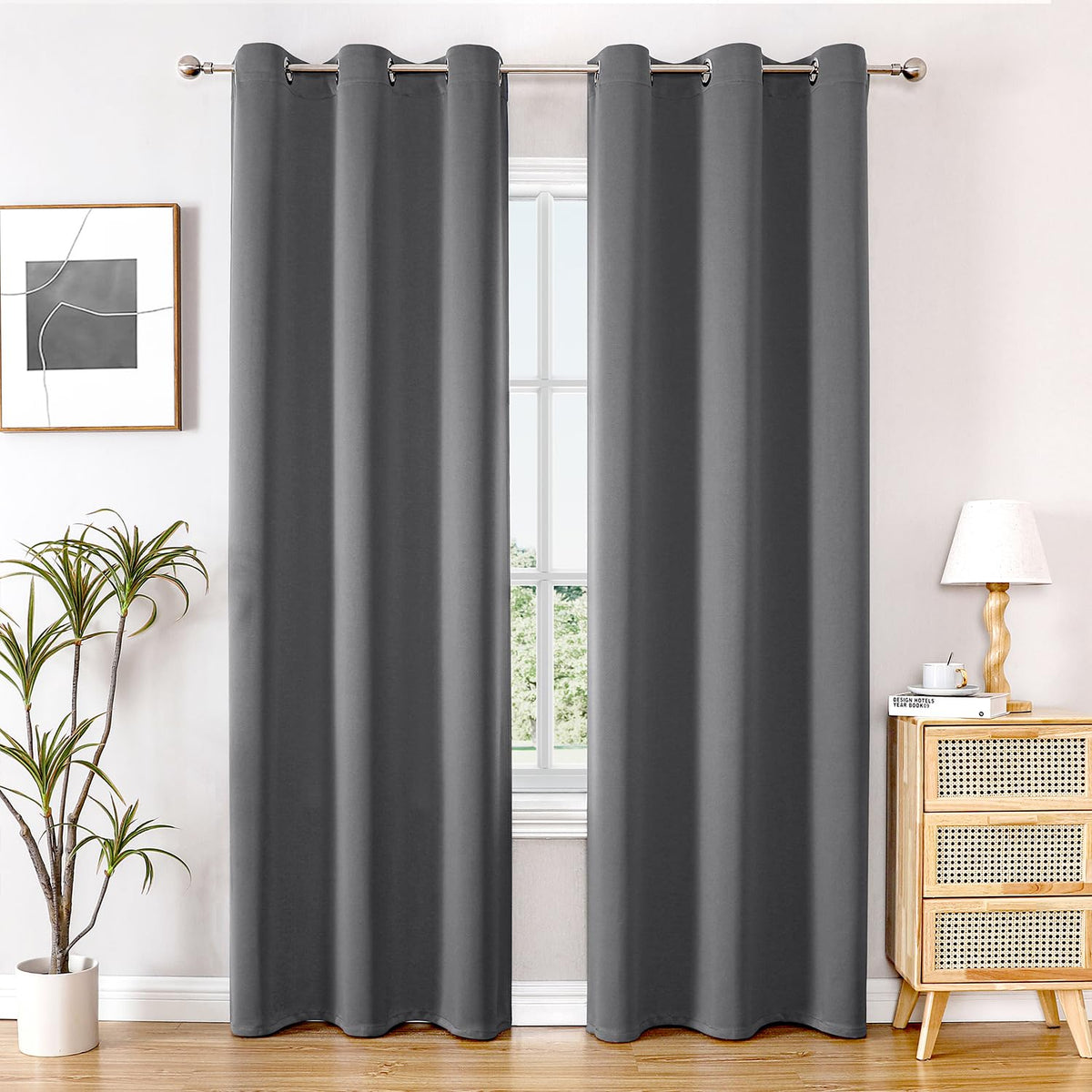 ChrisDowa Blackout Curtains for Bedroom and Living Room 63 Inches Long
