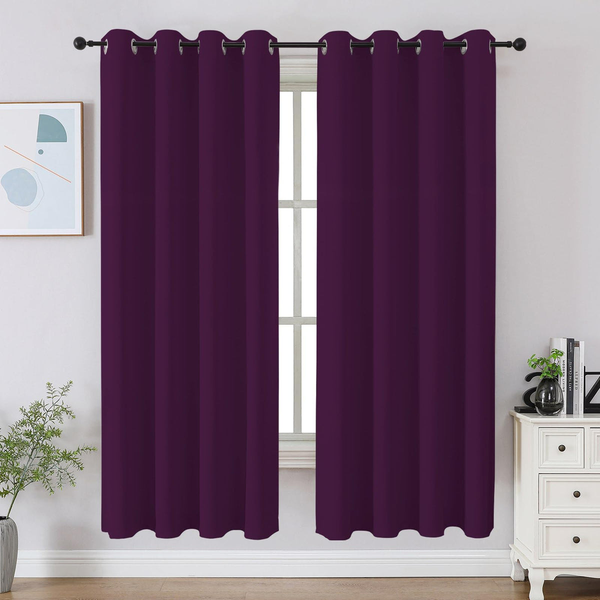 CUCRAF Beige Blackout Curtains 84 inch Length 2 Panels Set, Room Darkening Drapes for Living Room Bedroom, Thermal Insulated Light Blocking Grommet Window Curtain (W52 x L84 Inch)