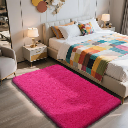 8x10 Fluffy Area Rugs for Living Room,Black Large Shag Area Rug for Bedroom
