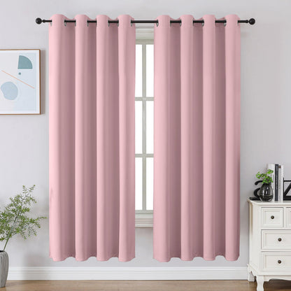 CUCRAF Beige Blackout Curtains 84 inch Length 2 Panels Set, Room Darkening Drapes for Living Room Bedroom, Thermal Insulated Light Blocking Grommet Window Curtain (W52 x L84 Inch)