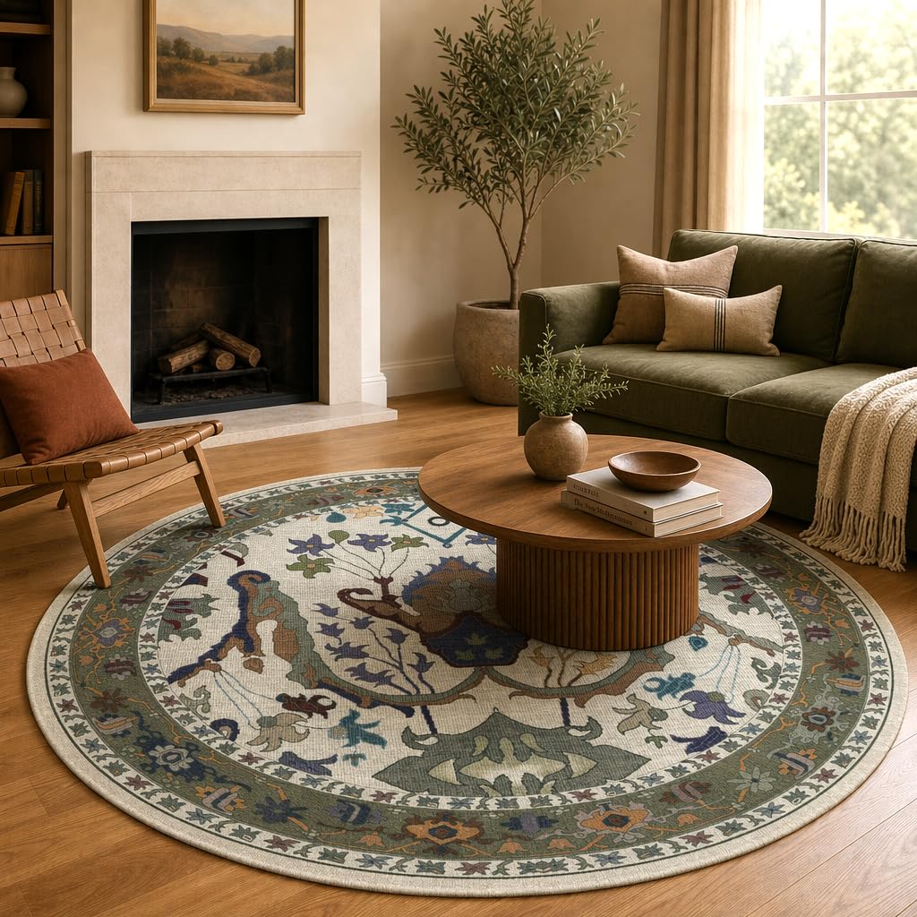 8x10 Rugs for Living Room Washable Green Area Rug Rugs for Bedroom