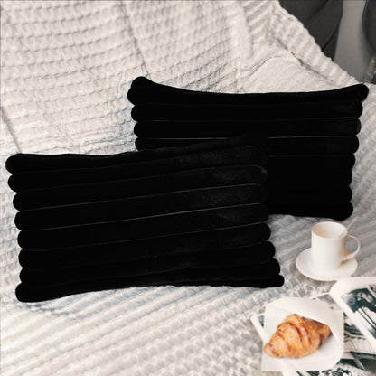2 Pack 18x18 Pillow Cover Velvet Pillow Covers, Faux Fur Square Throw Pillow Covers for Living Room Decorations Throw Pillow Case, Throw Pillow Cover Cushion Cover for Home Sofa Bedroom Car, Pink