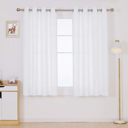 Deconovo Light Filtering Sheer Curtains 72 Inches Long for Living Room