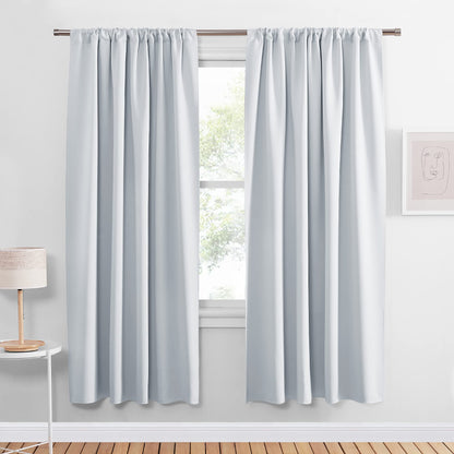 PONY DANCE Black Out Curtains 72 inch Long, Black, 2 Panels