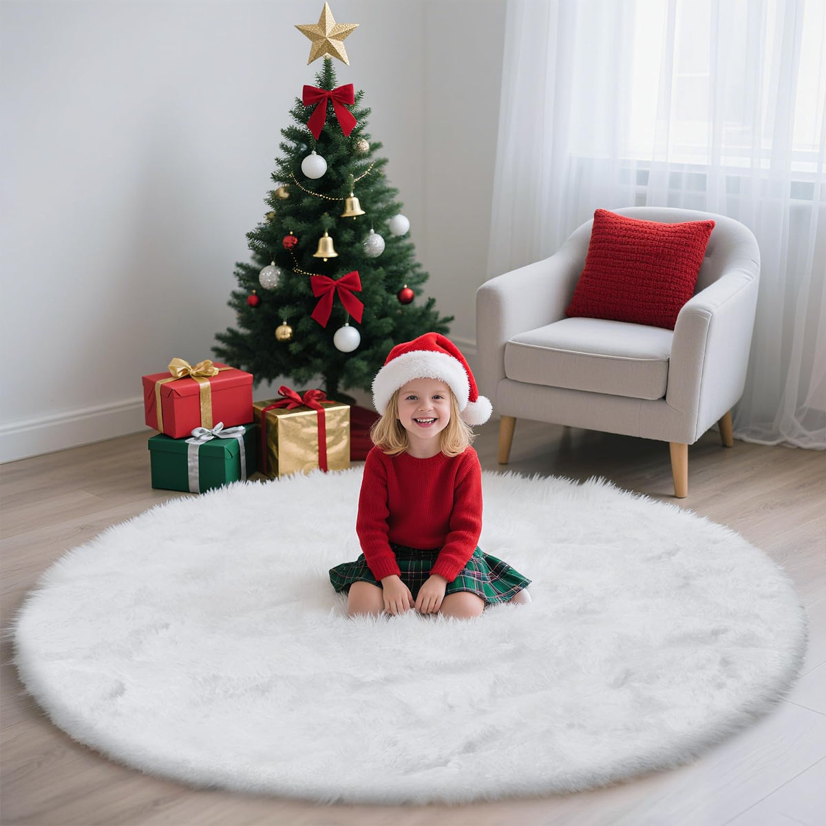 8x10 Fluffy Area Rugs for Living Room,Black Large Shag Area Rug for Bedroom
