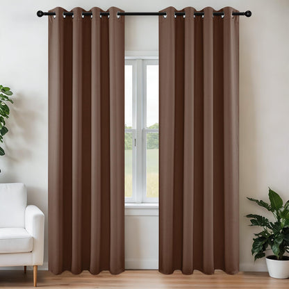 Joydeco Blackout Curtains for Bedroom 84 Inch - Black Out Curtains with Grommets Thermal Insulated Room Darkening Light Blocking, Noise Reducing & Wrinkle-Free Drapes for Living Room Windows, 2 Panels