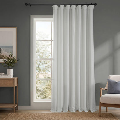 Faux Linen Curtains for Living Room (1 Panel) - 50W X 108L, Birch Taupe