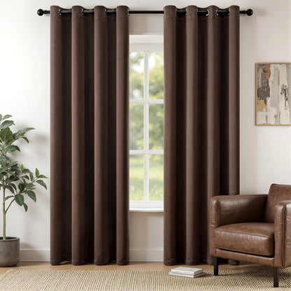 MIULEE Light Pink Blackout Bedroom Curtains Drapes 84 Inch Long 52"x84"