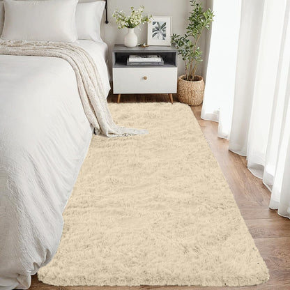 8x10 Fluffy Shag Area Rugs for Living Room Bedroom: Soft Plush Carpet Grey