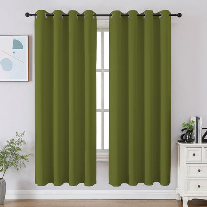 CUCRAF Beige Blackout Curtains 84 inch Length 2 Panels Set, Room Darkening Drapes for Living Room Bedroom, Thermal Insulated Light Blocking Grommet Window Curtain (W52 x L84 Inch)