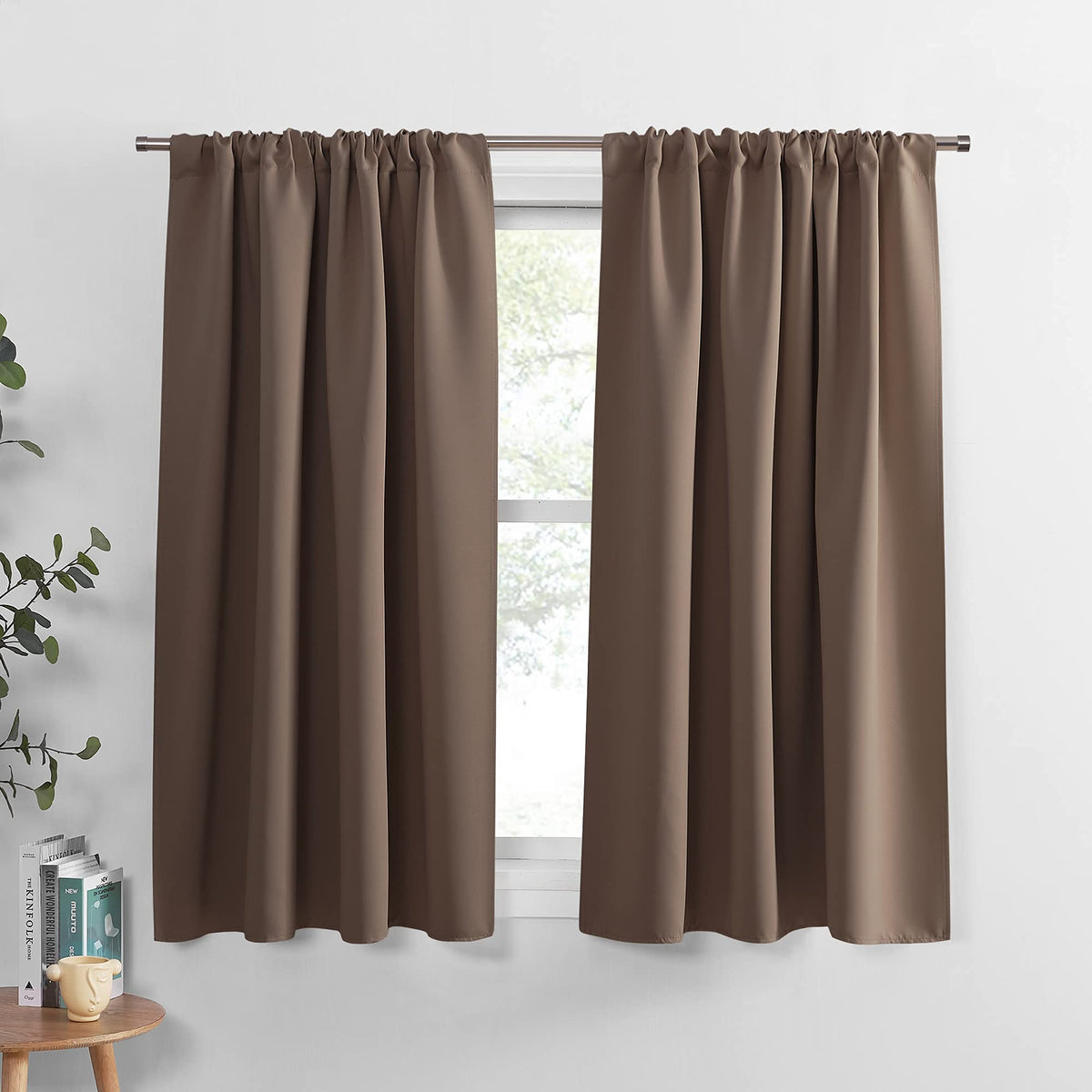 PONY DANCE Black Out Curtains 72 inch Long, Black, 2 Panels