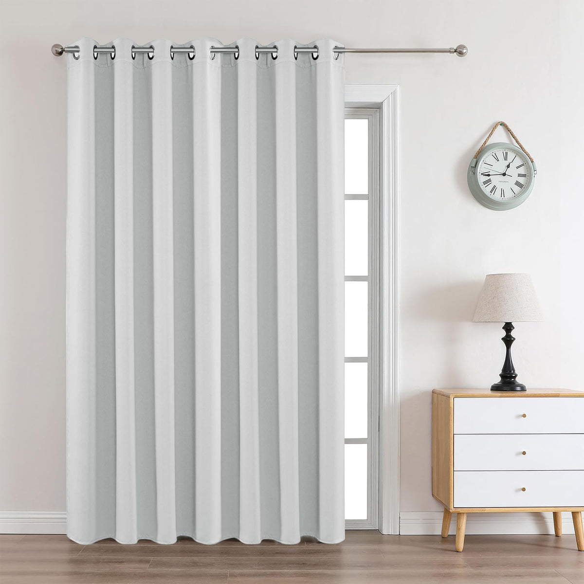 Joydeco Blackout Curtains for Bedroom 84 Inch - Black Out Curtains with Grommets Thermal Insulated Room Darkening Light Blocking, Noise Reducing & Wrinkle-Free Drapes for Living Room Windows, 2 Panels