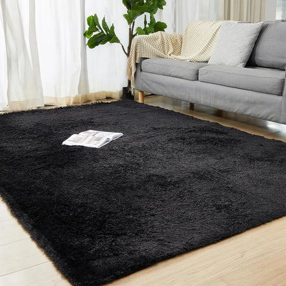 Ultra Soft Shag Fluffy High Pile Area Rug, Modern Decorative Carpet for Bedroom, Living Room, Nursery & Dorm, Home Decor