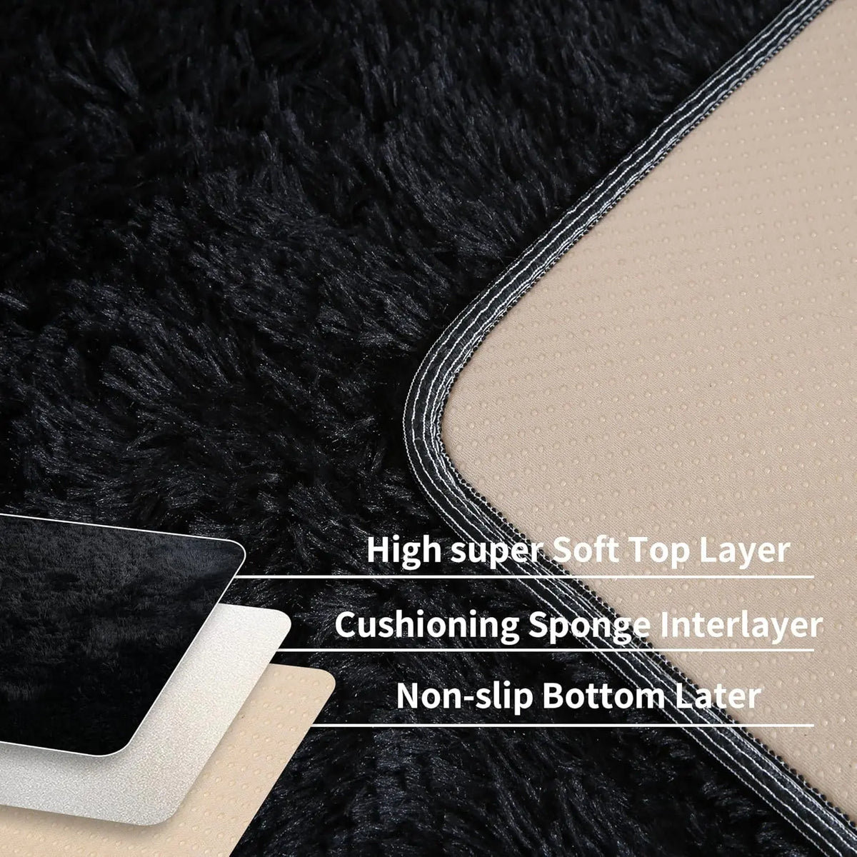 【TiktokShopSpringGlowUp】Large Size Plush Rugs Big Fluffy Area Rug Non-slip Soft Shaggy Carpet Mats for Living room Bedroom Nursery Home Decor Christmas gifts