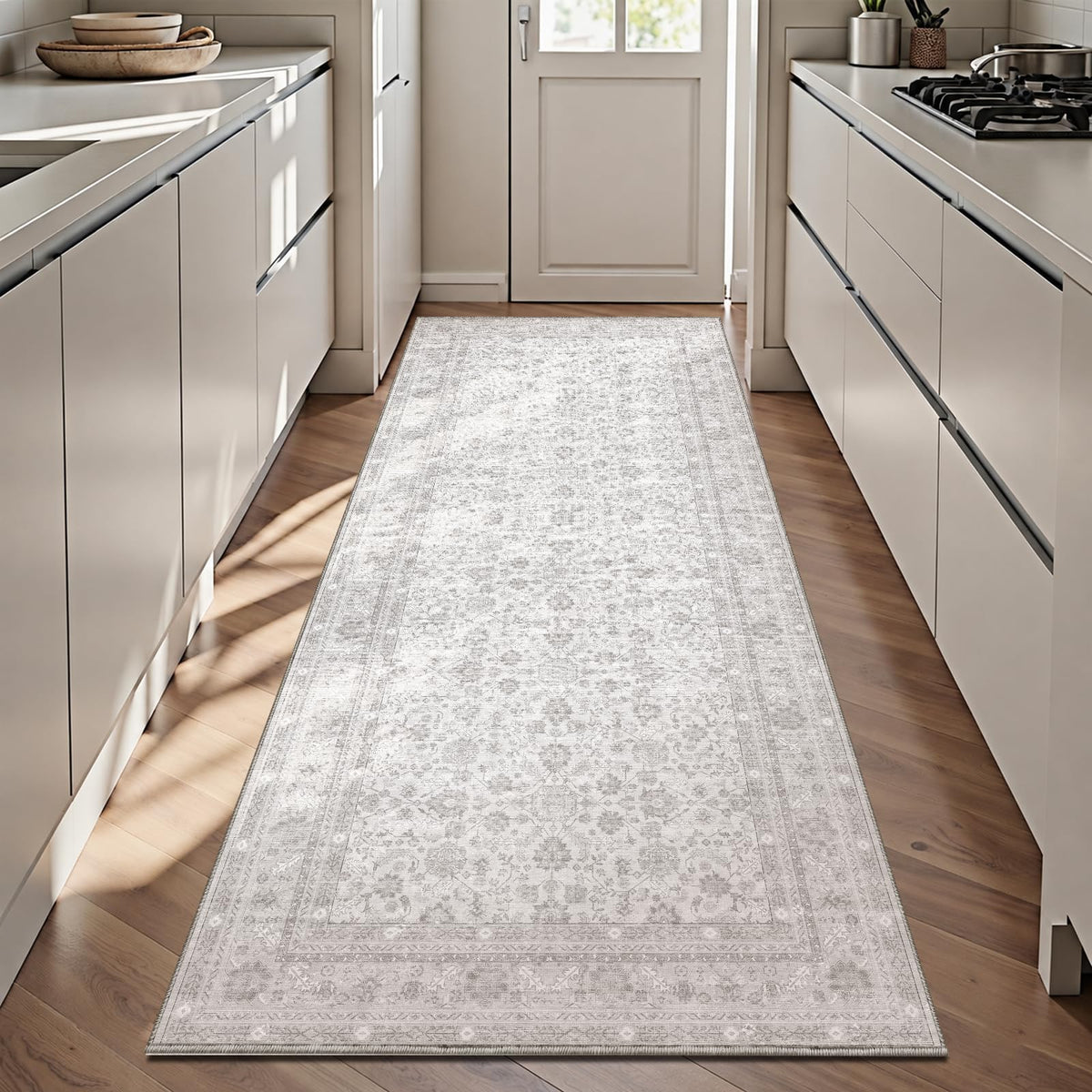 OPPODREAM Vintage Blue Area Rugs 5x7, Washable Rug for Living Room
